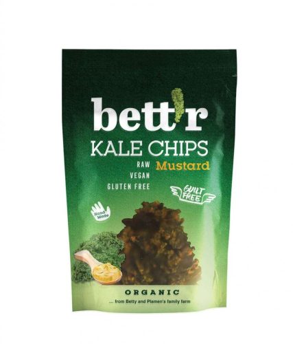 Bett"r Bio, vegán, gluténmentes kelkáposzta chips mustár&hagyma 30 g