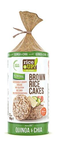 Rice Up Barna rizses Chia magos&quinoás puffasztott szelet 120 g