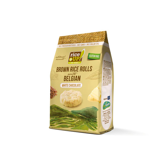 Rice Up Fehércsokoládés barna rizs snack 50 g