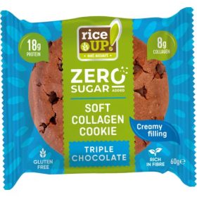   Rice UP Zero Kollagén, protein keksz Triplacsoki ízű, 60 g