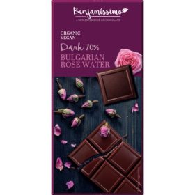   Benjamissimo BIO, vegán 70% étcsokoládé bolgár rózsavízzel 60 g