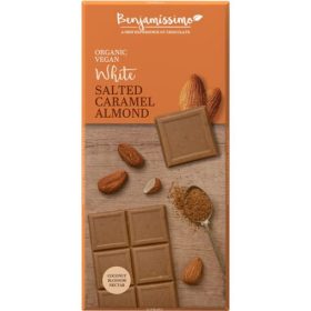   Benjamissimo BIO, vegán fehér csokoládé mandulával és sós karamellával 60 g