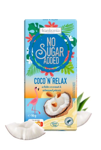 Frankonia glutén-és cukormentes Coco 'n' Relax fehércsokoládé 90 g