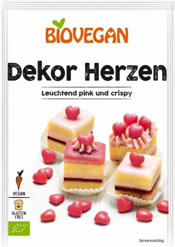 BioVegan Bio, vegán, gluténmentes dekorszívek 35 g