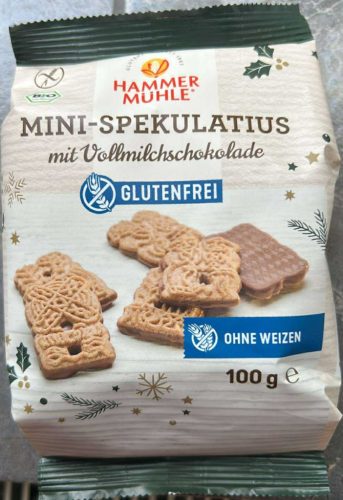 Hammermühle Bio, gluténmentes mini spekulatius tejcsokoládéval 100 g