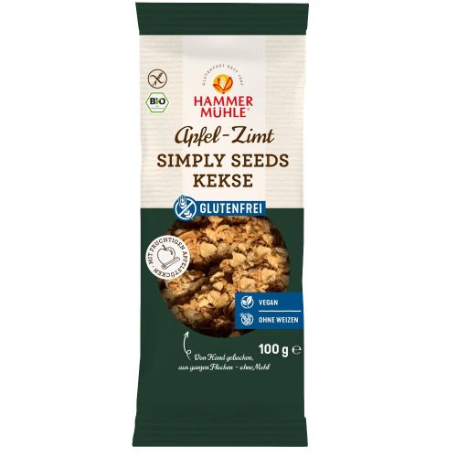 Hammermühle bio, gluténmentes almás-fahéjas keksz 100 g