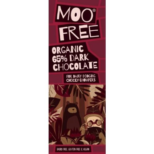 Moo Free vegán, gluténmentes prémium Bio 65%-os étcsokoládé 80 g