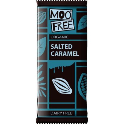 Moo Free vegán, gluténmentes prémium Bio 45%-os tengeri sós-karamellás csokoládé 80 g