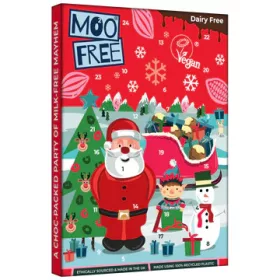   MOO FREE Karácsonyi Tejmentes Csokoládé Adventi naptár 70 g
