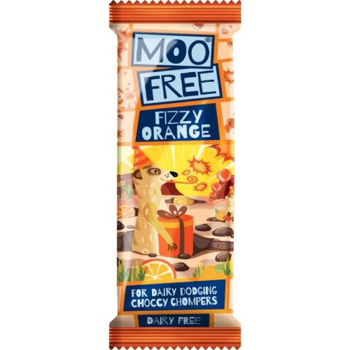 Moo Free vegán, gluténmentes Mini Moo Fizzy narancs szelet 20 g