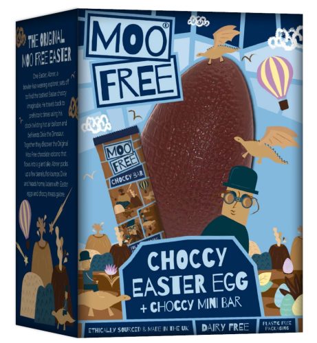 Moo Free vegán, gluténmentes húsvéti csokoládé tojás+Mini moo csokoládé szelet 100 g