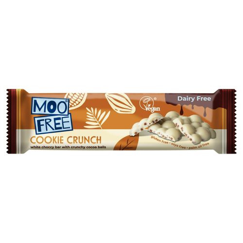 Moo Free vegán, gluténmentes Cookie Crunch szelet ropogós rizzsel 35 g