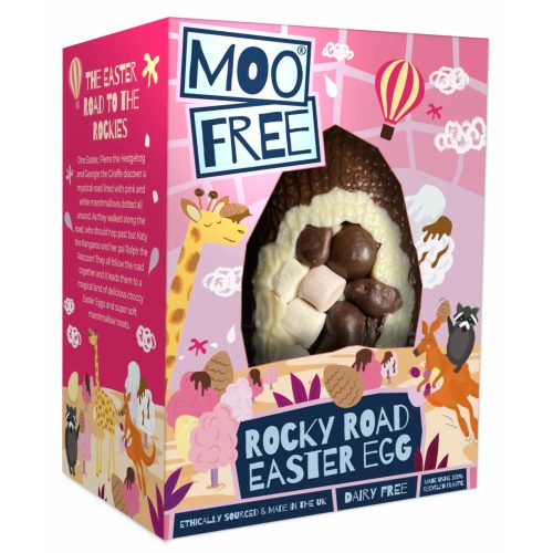 Moo Free vegán, gluténmentes húsvéti Rocky Road csokoládé tojás 85 g