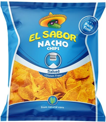EL SABOR gluténmentes Nacho chips sós ízesítéssel 225 g