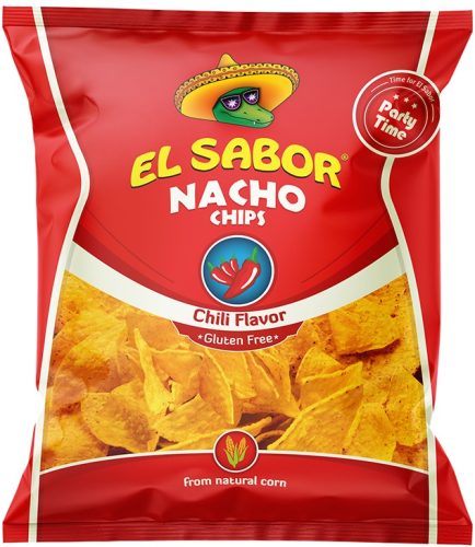 EL SABOR gluténmentes Nacho chips chilis ízesítéssel 225 g