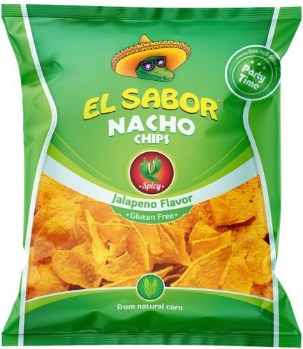 EL SABOR gluténmentes Nacho chips jalapenos ízesítéssel 225 g