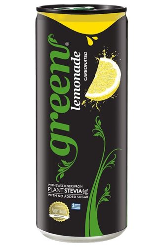 Green citrom ízű szénsavas üdítőital steviaval 330 ml