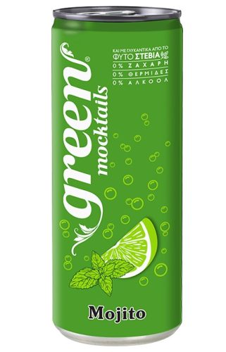 Green Moctails Mojito ízű alkoholmentes szénsavas üdítőital steviával 330 ml