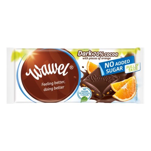 Wawel No added Sugar étcsokoládé narancsos 100 g