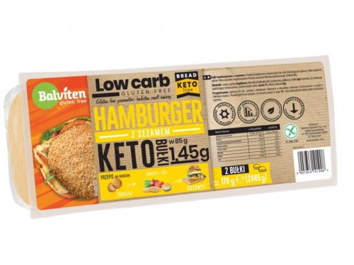 Balviten gluténmentes Low Carb hamburger zsemle 170 g