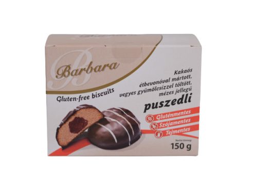 Barbara gluténmentes töltött puszedli étcsokiban 150 g