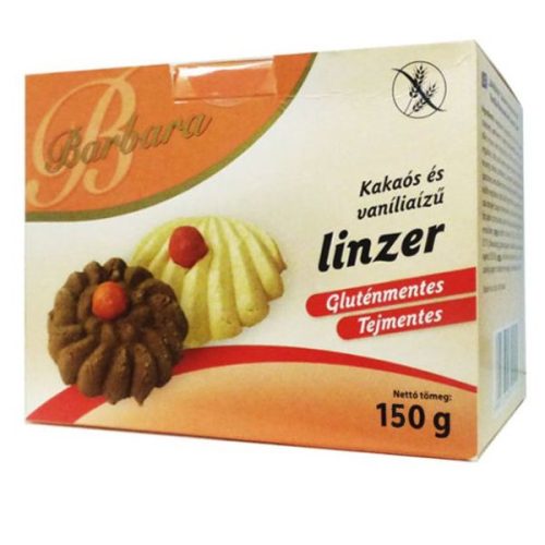 Barbara gluténmentes kakaós-vaníliás linzer 150 g
