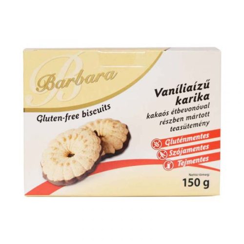 Barbara gluténmentes vaníliás karika étbevonó talppal 150 g
