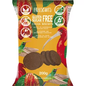   FreeScuits gluténmentes kakaós keksz édesítőszerrel 200 g