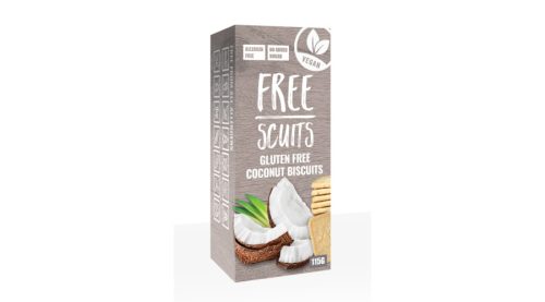 FreeScuits  gluténmentes kókuszos keksz édesítőszerrel 115 g