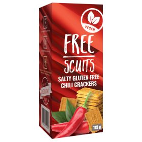   FreeScuits gluténmentes sós chilis keksz édesítőszerrel 115 g