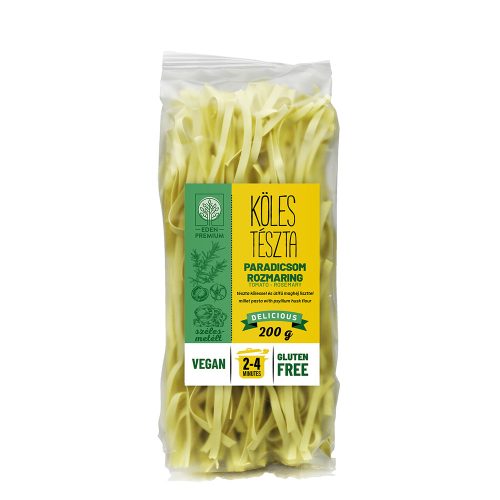 Eden Premium vegán, gluténmentes Kölestészta Szélesmetélt paradicsom-rozmaring 200g