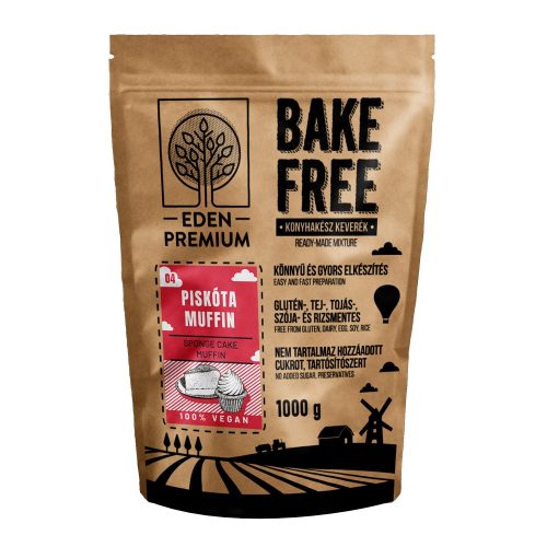 Eden Premium Bake-Free Vegán, Gluténmentes Piskóta - Muffin lisztkeverék 1000g