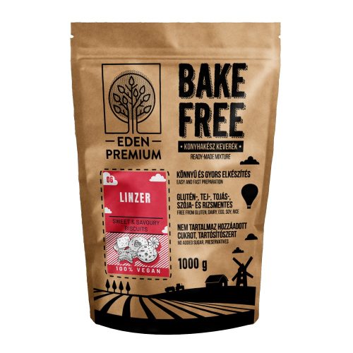 Eden Premium Bake-Free Vegán, Gluténmentes Linzer lisztkeverék 1000g