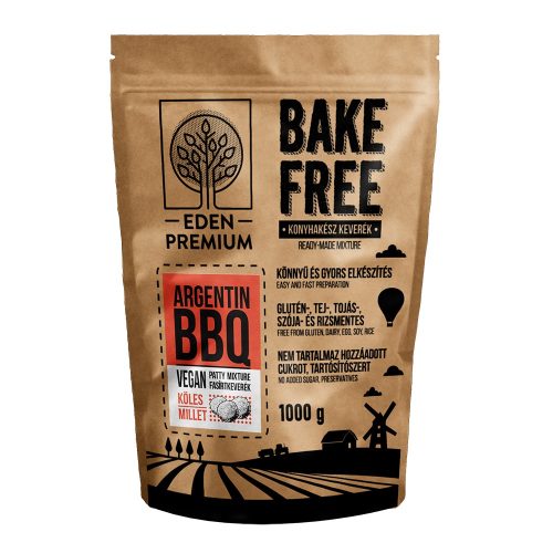 Eden Premium Bake-Free Vegán, Gluténmentes Argentin BBQ fasírtkeverék köleses 1000g