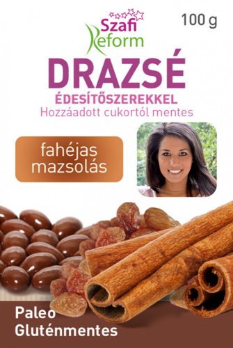 Szafi Reform fahéjas mazsolás drazsé kakaós bevonattal, édesítőszerekkel 100 g