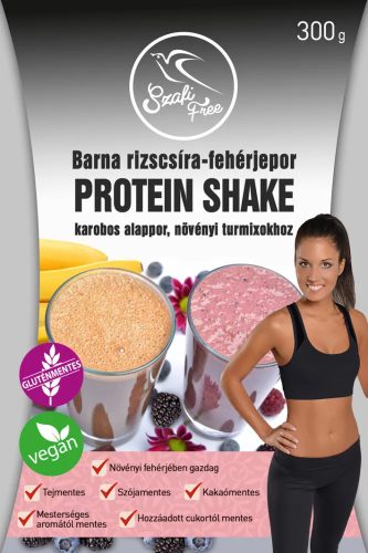 Szafi Free barna rizscsíra-fehérjepor protein shake karobos alappor 300 g