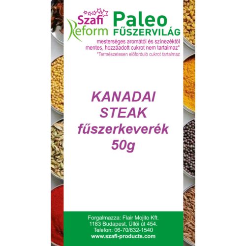 Szafi Reform Paleo, gluténmentes kanadai steak fűszerkeverék 50 g