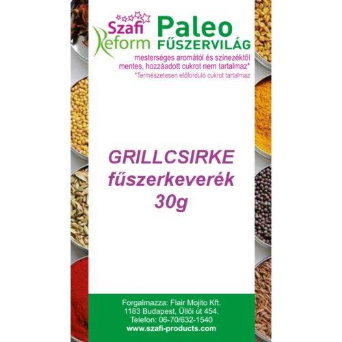 Szafi Reform Paleo, gluténmentes grillcsirke fűszerkeverék 30 g