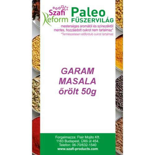 Szafi Reform Paleo, gluténmentes őrölt garam masala fűszerkeverék 50 g