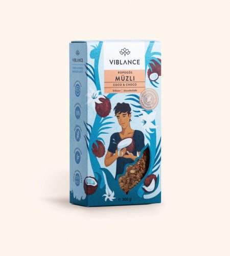 Viblance vegán, gluténmentes Coco&choco ropogós müzli 300g