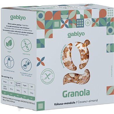 Gluténmentes GabiJó Granola Kókusz-mandula 275 g