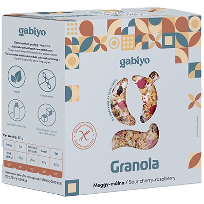 Gabiyo granola Meggy-málna 275 g