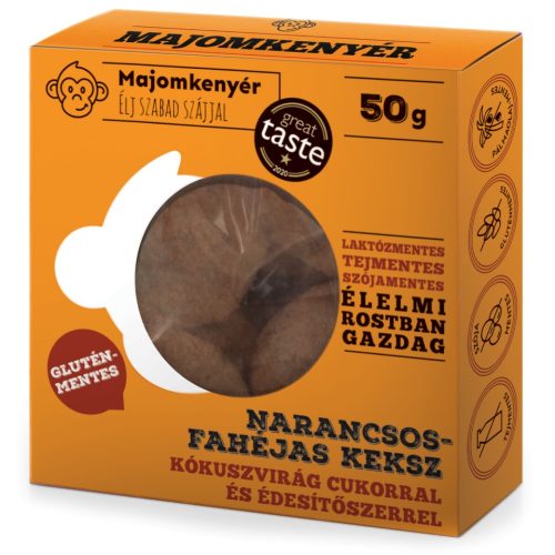 Majomkenyér gluténmentes narancsos-fahéjas keksz 50 g