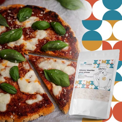 Éléskamra vegán, gluténmentes vékony tésztás olasz pizza lisztkeverék 180 g