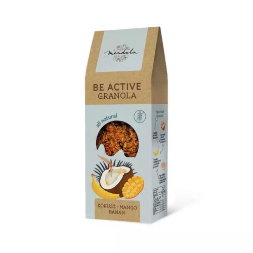 Mendula vegán, gluténmentes kókuszos-mangós-banános granola 300 g