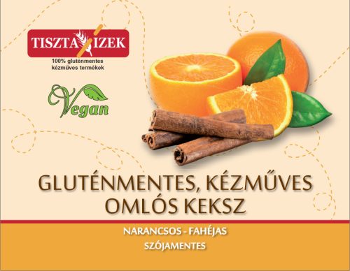 Tiszta Ízek glutén-és cukormentes narancsos-fahéjas keksz 180 g