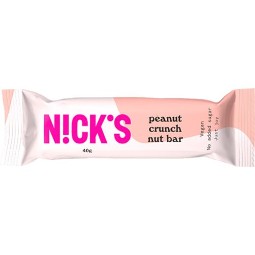 Nick's vegán, glutén-és hozzáadott cukormentes mogyorós szelet 40 g