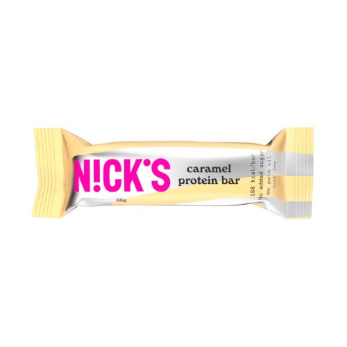Nick's glutén-és hozzáadott cukormentes karamellás fehérjeszelet 50 g