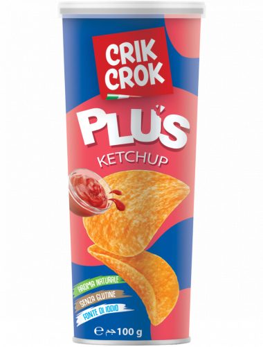 Crik Crok vegán, gluténmentes burgonya chips-ketchup 100 g