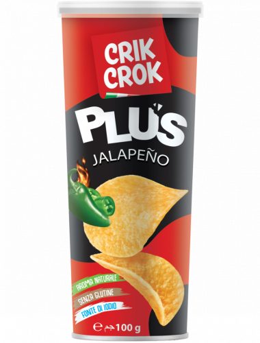 Crik Crok vegán, gluténmentes burgonya chips-jalapeno 100 g